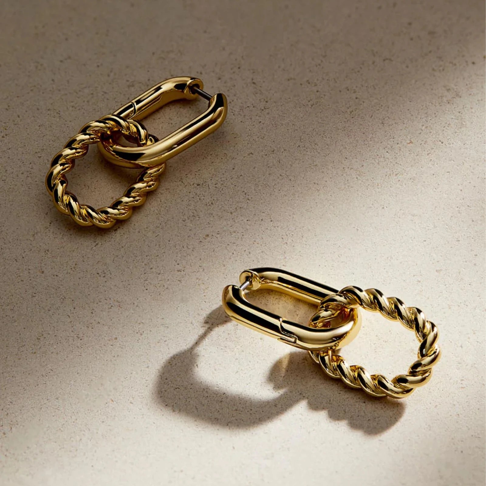 DPLAOPA 925 Sterling Silver Two Irregular Circle Piercing Hoop Loops 2024 Women Original Design Luxury Fashion Fine Jewelry