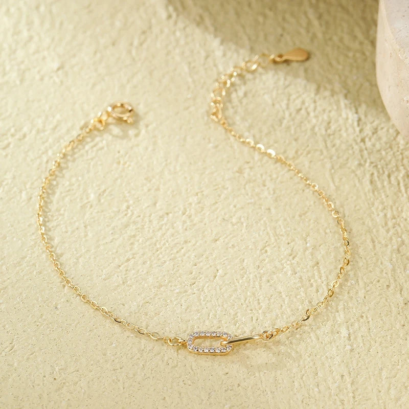 JYJIAYUJY 100% Whole Original Sterling Silver S925 Charm Bracelet In Stock 15MM Interlocking Fashion Daily Wear JYB141