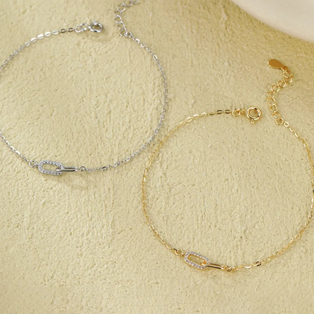 JYJIAYUJY 100% Whole Original Sterling Silver S925 Charm Bracelet In Stock 15MM Interlocking Fashion Daily Wear JYB141