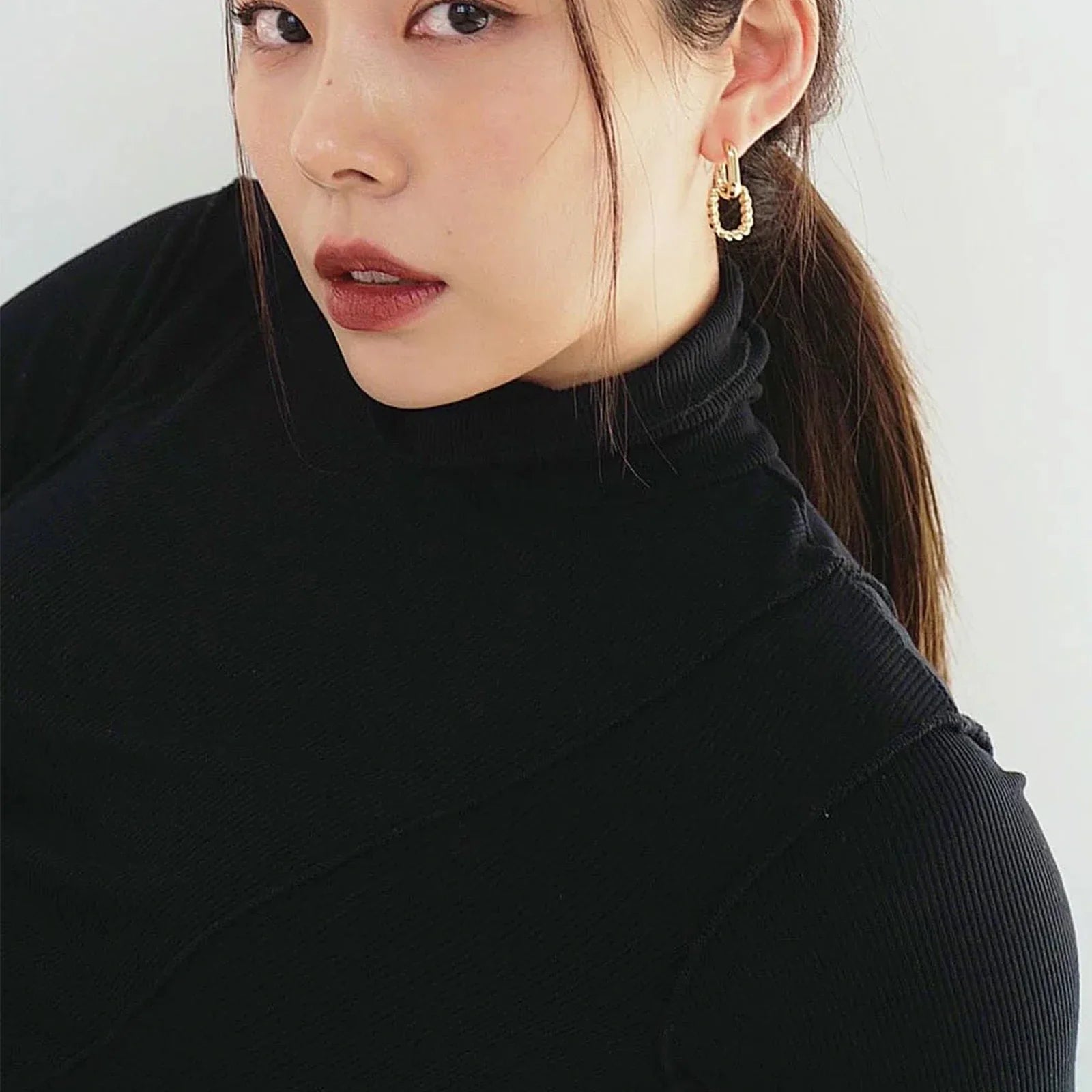 DPLAOPA 925 Sterling Silver Two Irregular Circle Piercing Hoop Loops 2024 Women Original Design Luxury Fashion Fine Jewelry