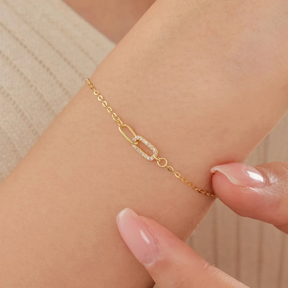 JYJIAYUJY 100% Whole Original Sterling Silver S925 Charm Bracelet In Stock 15MM Interlocking Fashion Daily Wear JYB141